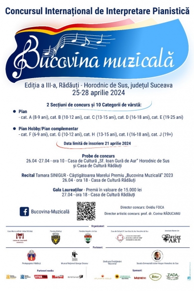 Concursul Internațional de Interpretare Pianistică Bucovina Muzicală, Ediția a 3-a